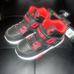 AND1 Kids Black and Red Sneakers